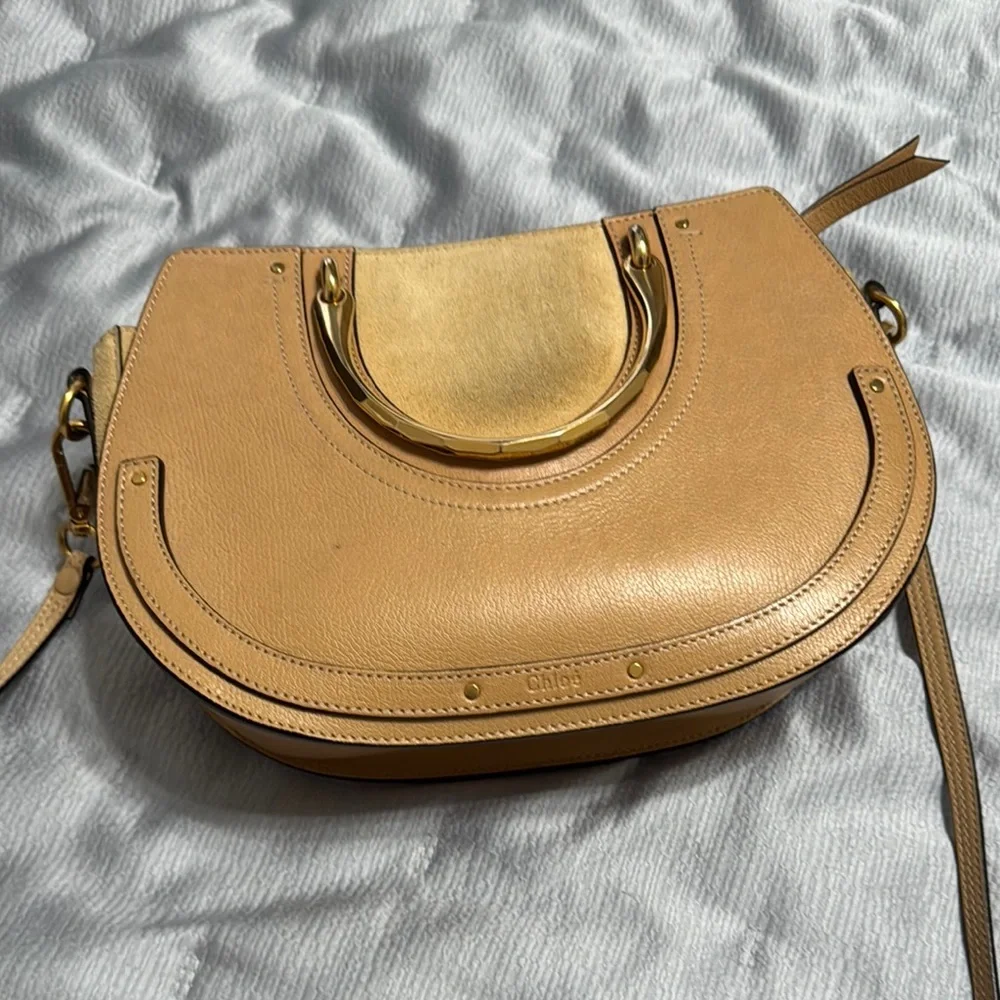 Chloe Pixie Medium Tan Leather Bag - Picture 2 of 11